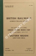 Book cover of Instructions affecting London Midland Region Staff when working over the Eastern Region (Southern Area) - September 1973 by British Railways London Midland Region